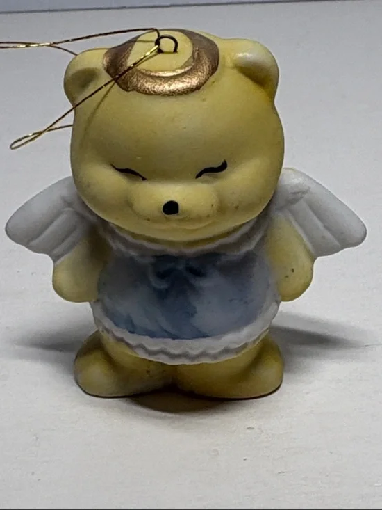 Set of 4 Teddy Bear Around The World Angel Ornaments - Picture 4 of 6